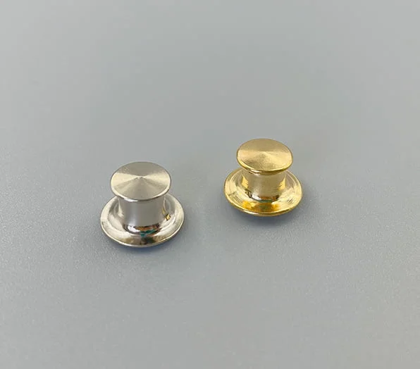 Two secure locking pin backs shown on a neutral background, featuring a silver-toned metal clutch on the left and a gold-toned metal clutch on the right.