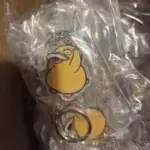 Client review photo of custom acrylic keychain