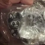 Client review photo of custom acrylic keychain