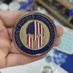 Client review photo of custom challenge coin