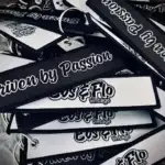 Client review photo of custom embroidery keychain