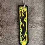 Client review photo of custom embroidery keychain