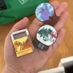Client review photo of custom enamel pin