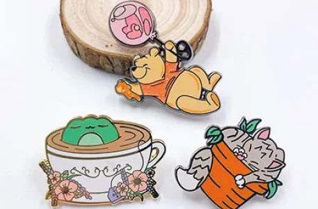 Finished cute custom enamel pins